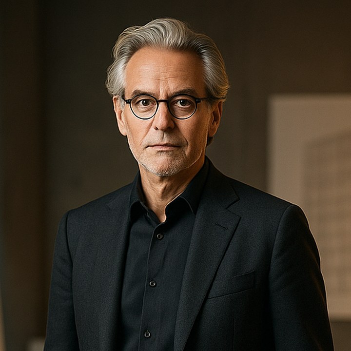 Portrait representing Bauer, architecture.